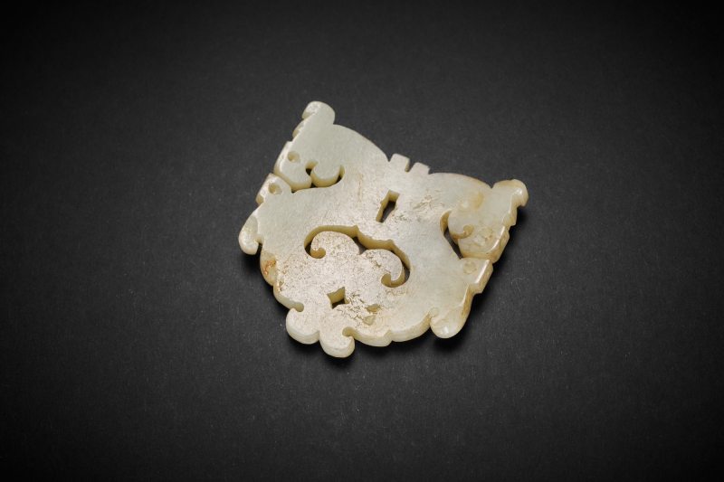 清 白玉楚式双龙凤纹玉珮 - 图11