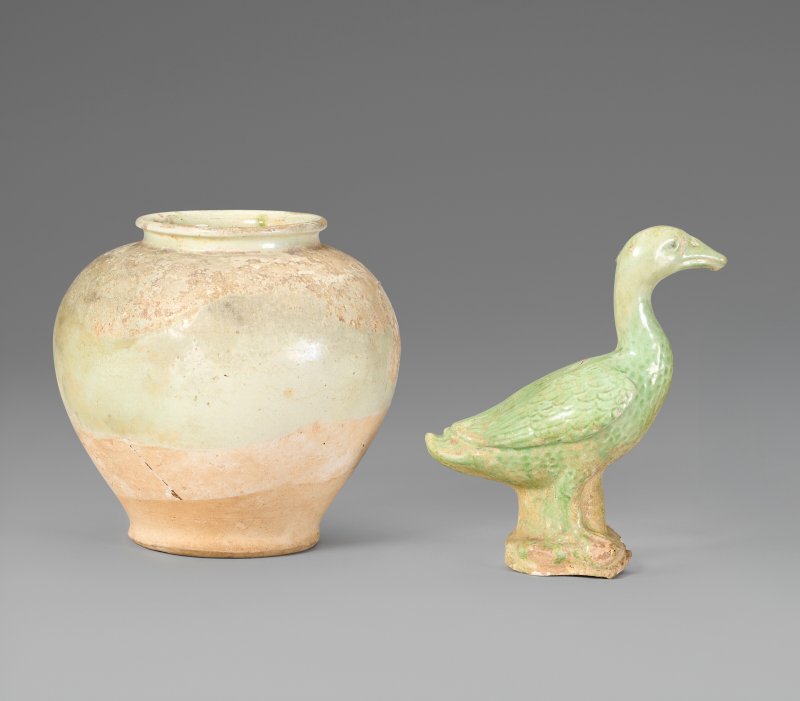 中國 唐 綠釉罐及綠釉陶鴨  CHINA, TANG DYNASTY (AD 618-907) - 图2