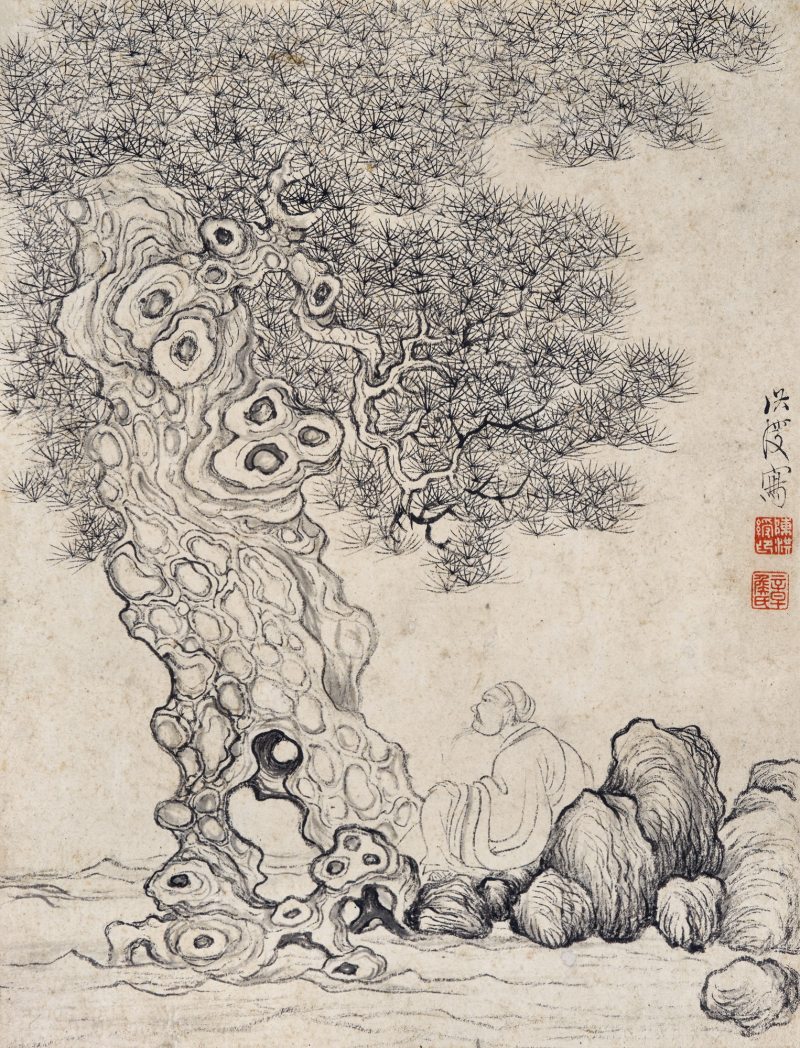 松荫高士图