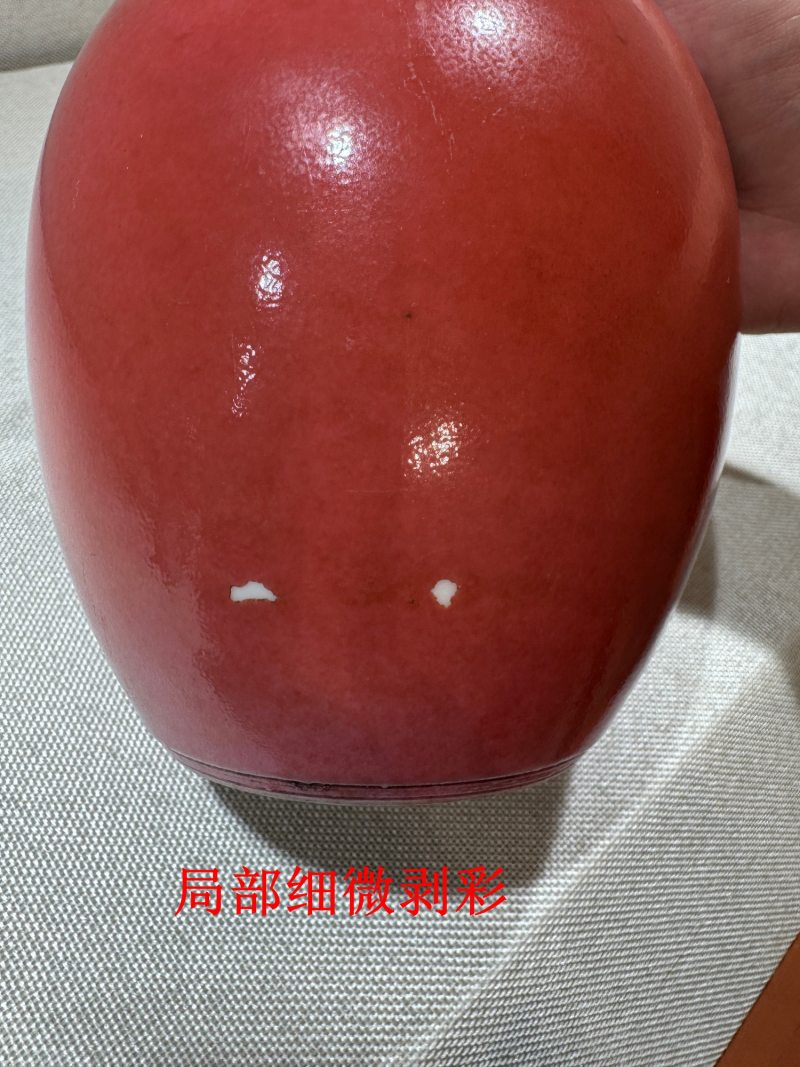 清乾隆 胭脂红釉胆瓶 - 图13