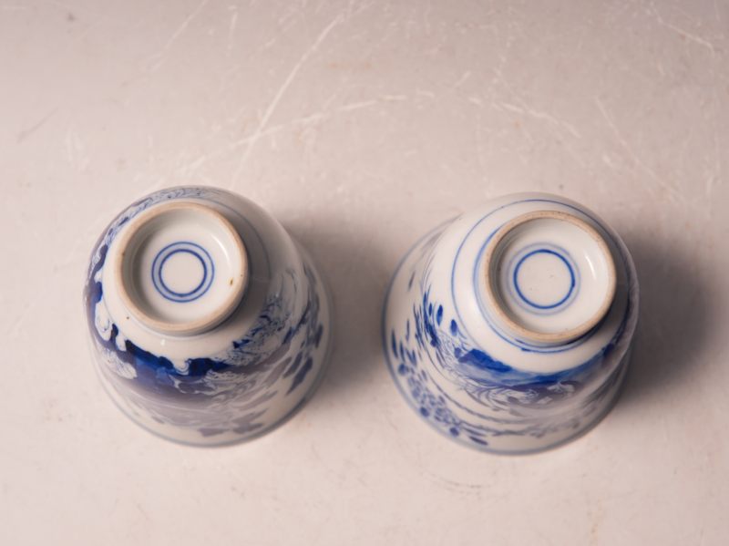 清晚期 青花锦鸡牡丹杯 - 图4