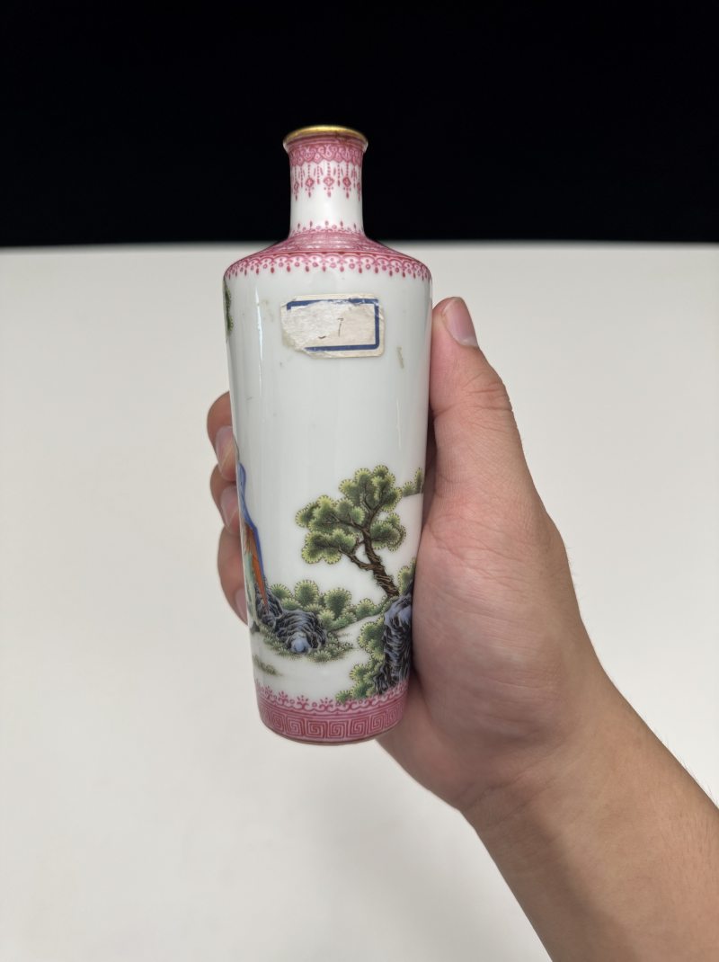 民国 珐琅彩西洋人物图瓶 - 图6