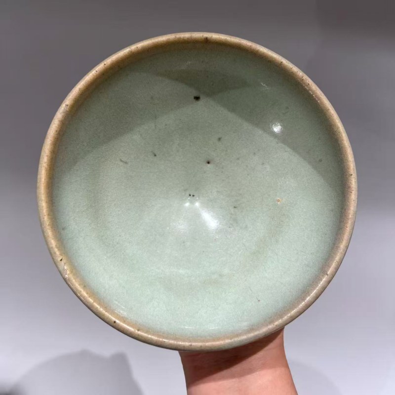 明代 钧窑天蓝釉碗 - 图4