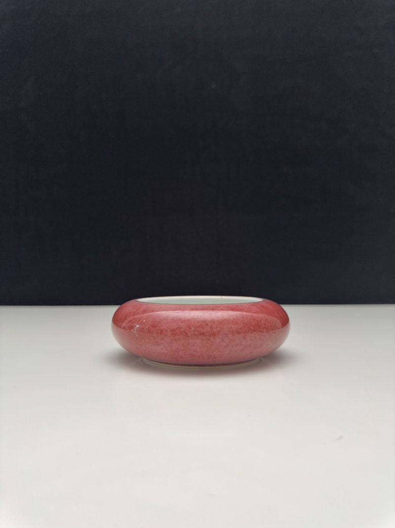 清康熙 豇豆红釉镗锣洗 - 图2