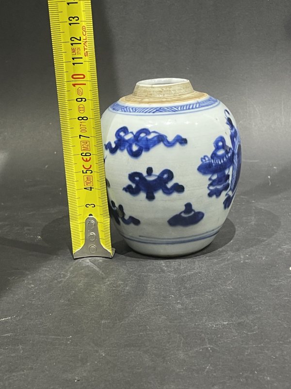 清康熙 青花博古图罐 - 图9