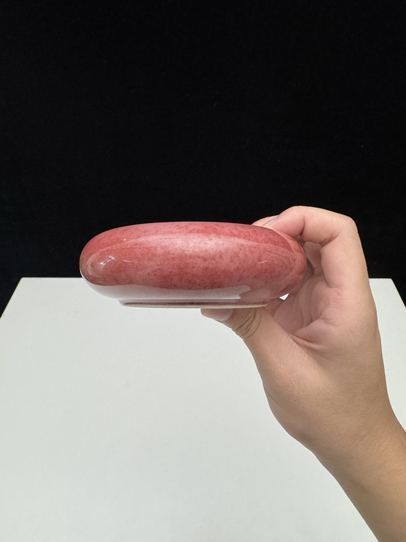 清康熙 豇豆红釉镗锣洗 - 图3