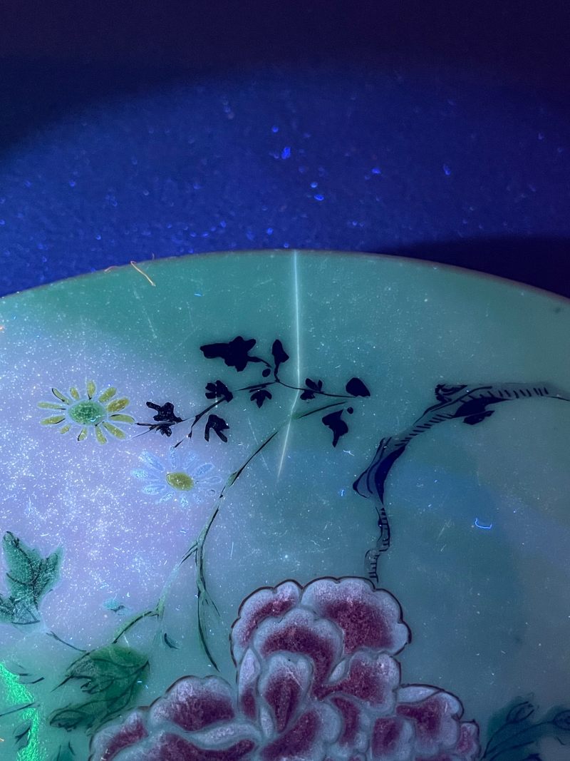清雍正 粉彩玉堂富贵图盘 - 图13