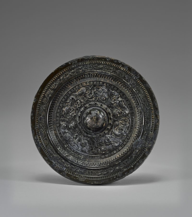 中國 漢 「吾作明鏡」銘銅鏡  CHINA, HAN DYNASTY (206 BC- AD 220)