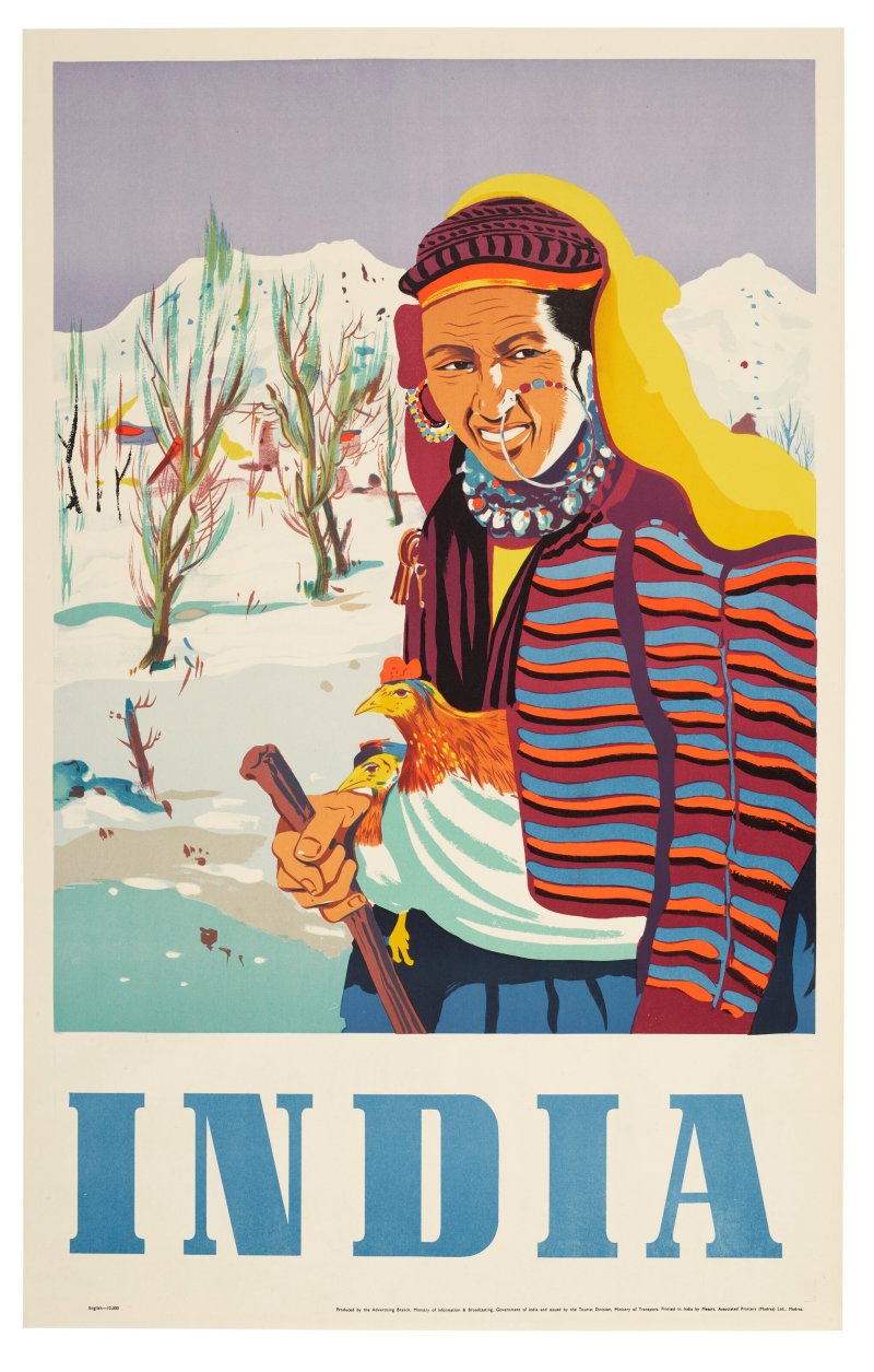 A GROUP OF THREE INDIA TRAVEL POSTERS  INDIA, 20TH CENTURY - 图2