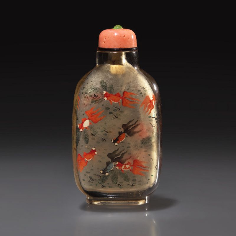 1927年 葉仲三作煙晶內畫金玉滿堂圖鼻煙壺 | A Chinese Interior-Painted Rock Crystal Snuff Bottle, Ye Zhongsan, 1927 - 图2