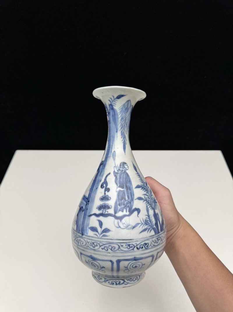 元 青花人物故事图玉壶春瓶 - 图5