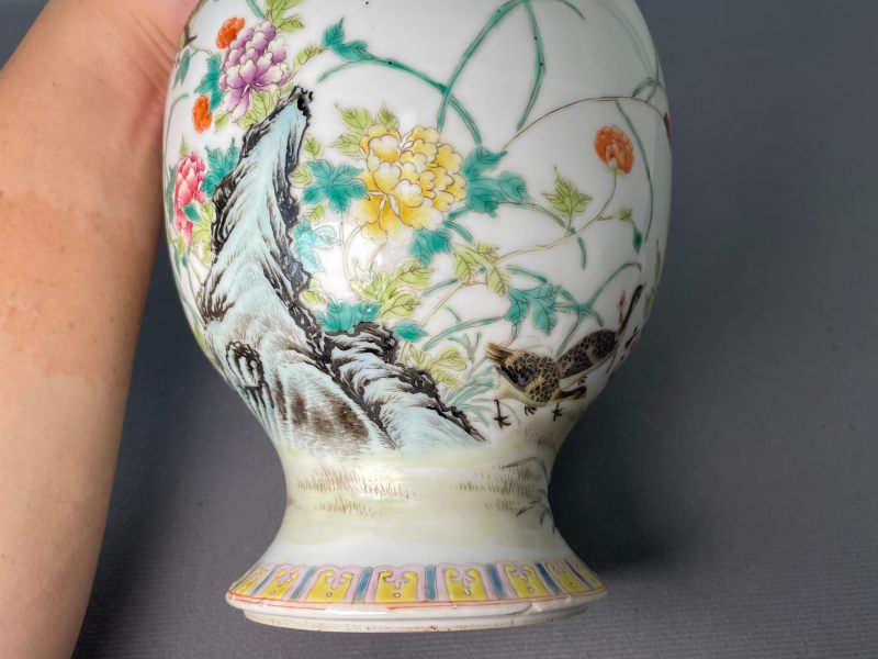 民国 粉彩芦雁图甘露瓶 - 图10