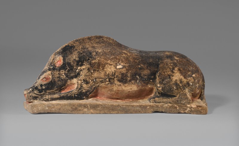 中國 北魏 彩繪陶豭  CHINA, NORTHERN WEI DYNASTY (AD 386-534)