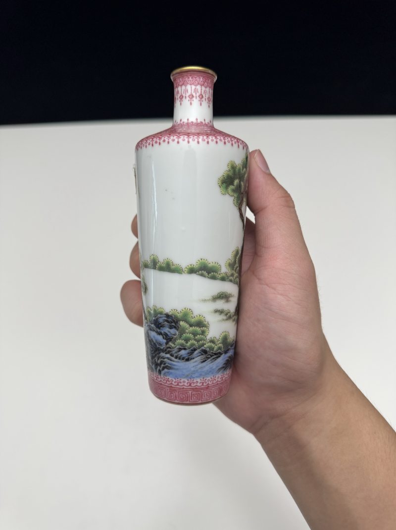 民国 珐琅彩西洋人物图瓶 - 图8