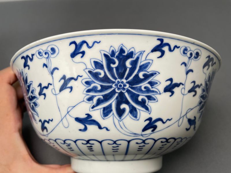 清光绪 青花缠枝莲纹碗 - 图6