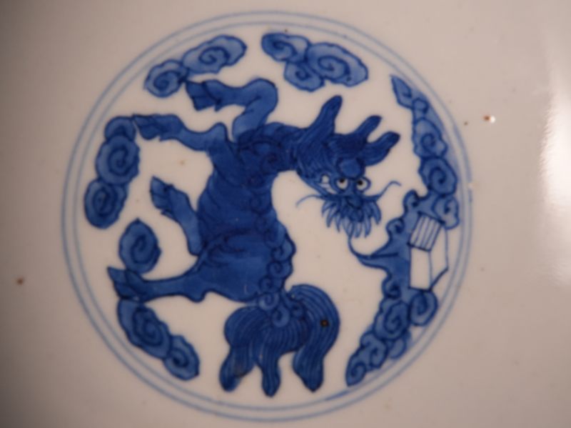 清顺治  青花五灵图大碗 - 图6