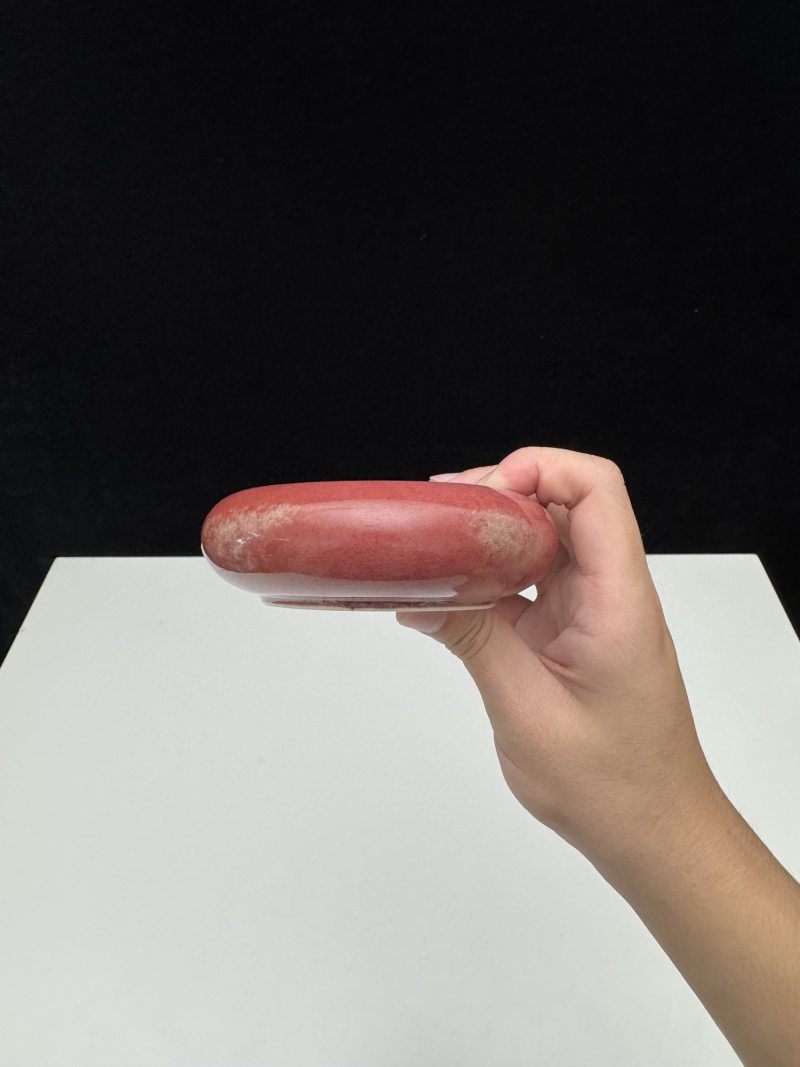 清康熙 豇豆红釉镗锣洗 - 图5