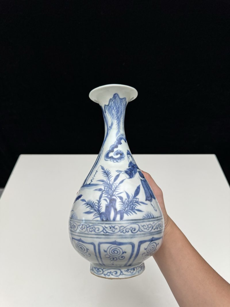 元 青花人物故事图玉壶春瓶 - 图7
