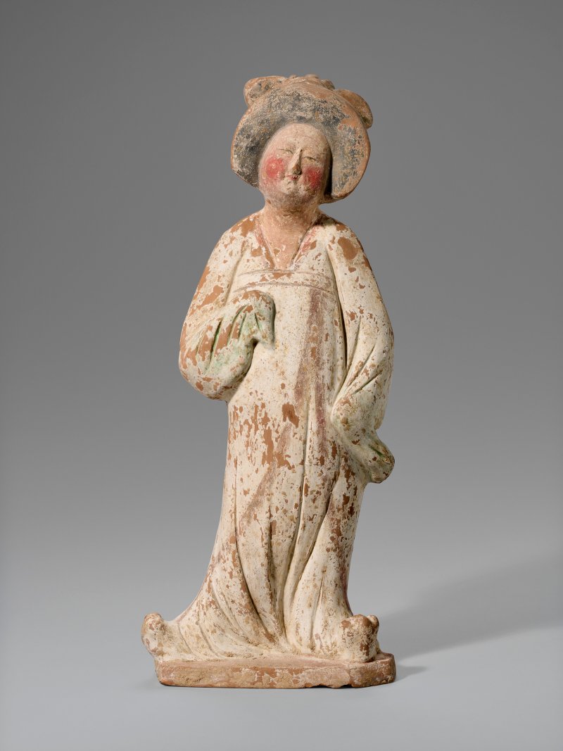 中國 唐 彩繪陶仕女俑  CHINA, TANG DYNASTY (AD 618-907)
