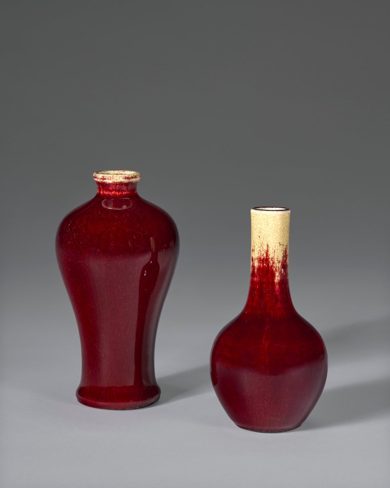 中國 清十八/十九世紀 窯變釉瓶兩件  CHINA, 18TH-19TH CENTURY - 图1