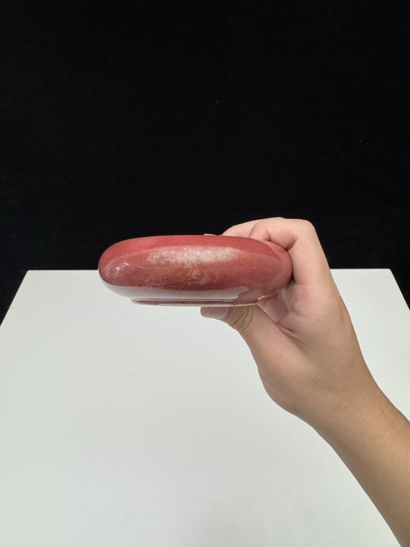 清康熙 豇豆红釉镗锣洗 - 图6