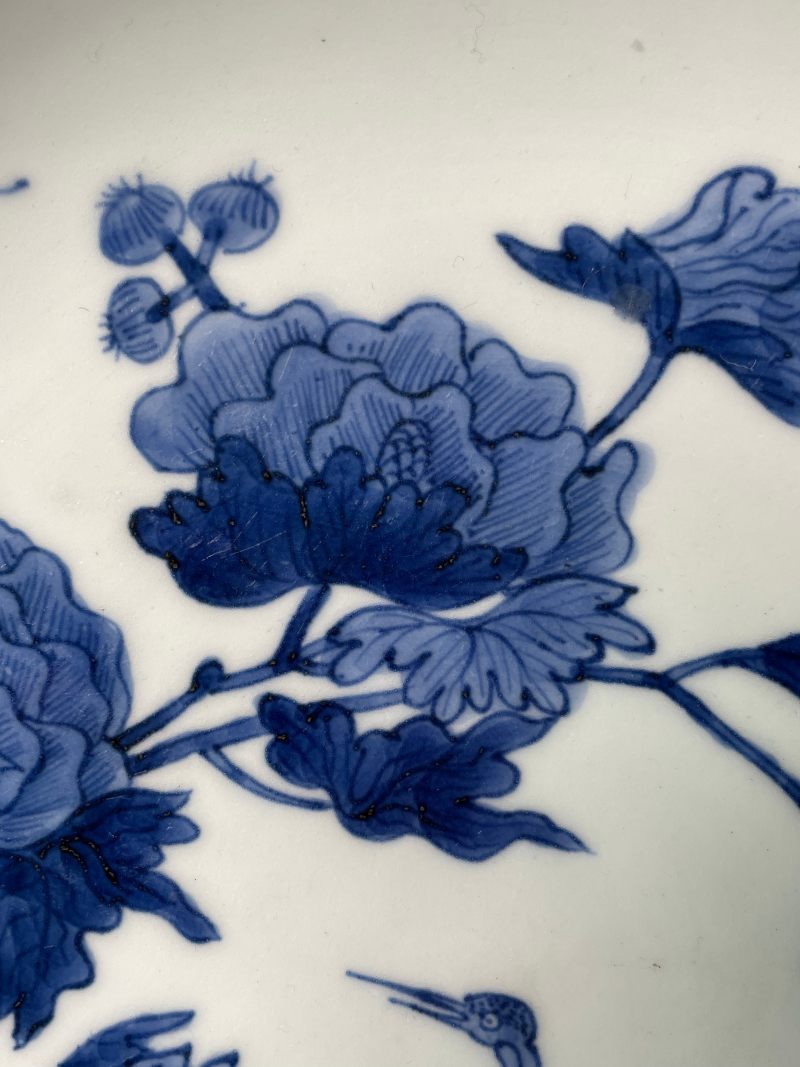 清乾隆 青花花富贵长春图盘 - 图7