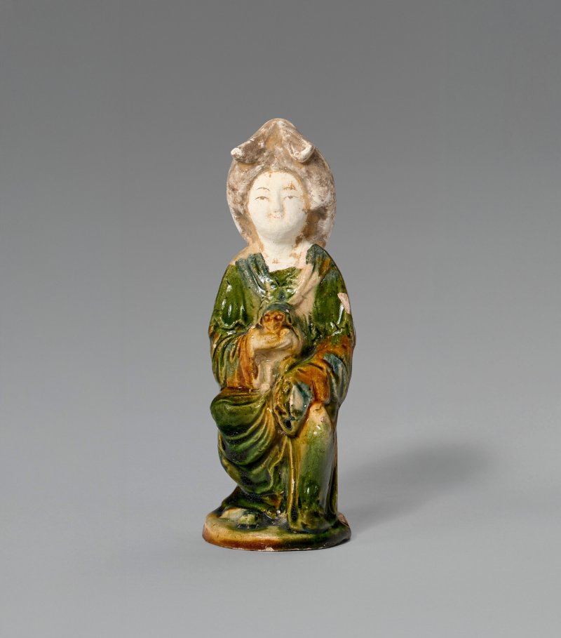 中國 唐 彩繪仕女俑五件  CHINA, TANG DYNASTY (AD 618-907) - 图3