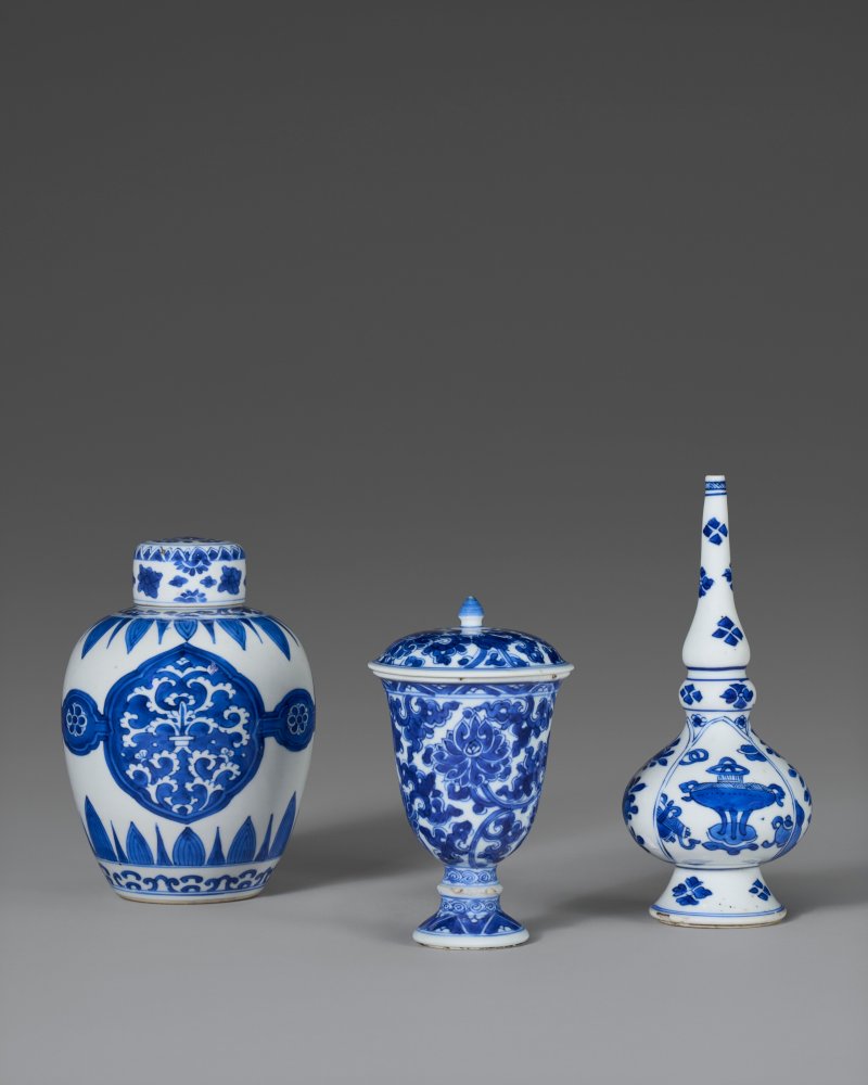 中國 清康熙 青花瓷器三件  CHINA, KANGXI PERIOD (1662-1722) - 图1