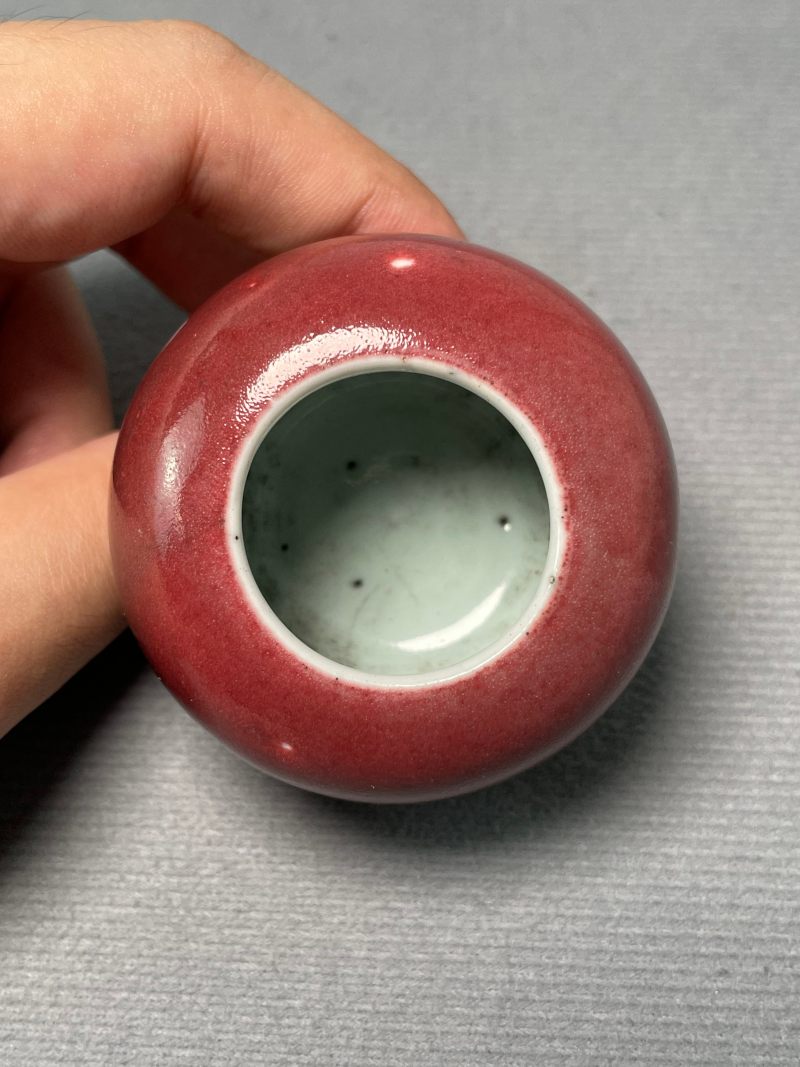 清中期 霁红釉水盂 - 图6