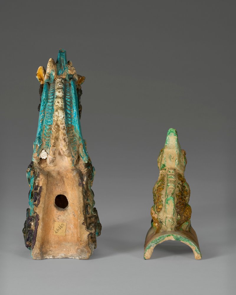 中國 明 琉璃瓦走獸兩件  CHINA, MING DYNASTY (1368-1644) - 图3