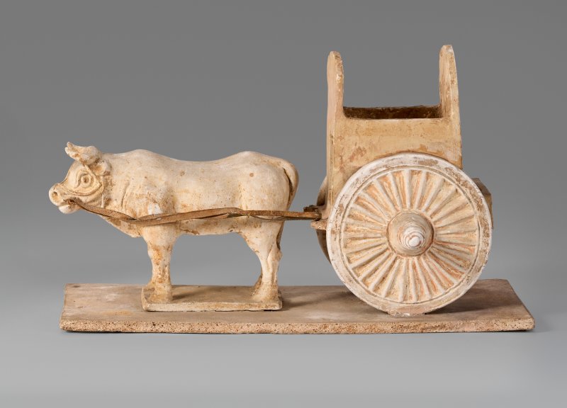 中國 唐 彩繪陶牛車  CHINA, TANG DYNASTY (AD 618-907)