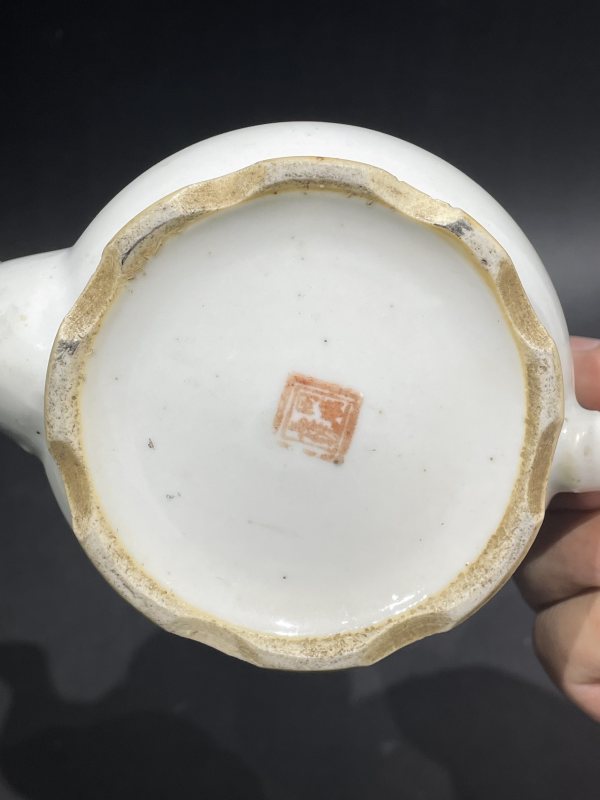 民国 墨彩诗文茶壶 - 图8