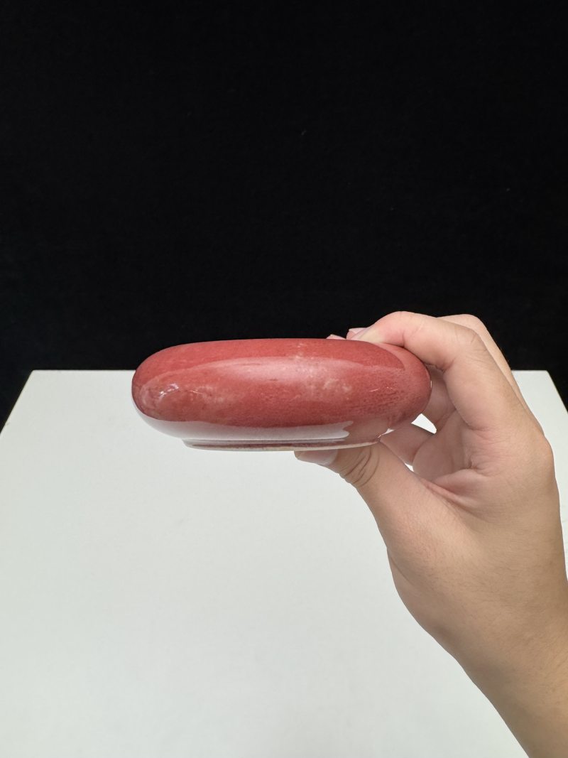 清康熙 豇豆红釉镗锣洗 - 图8