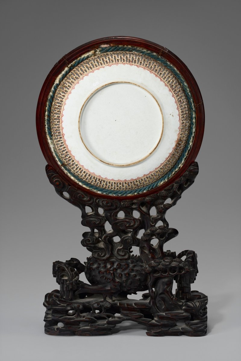 中國 清乾隆 粉彩鏤雕花鳥紋盤  CHINA, QIANLONG PERIOD (1736-1795) - 图3