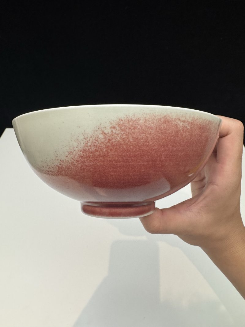 清乾隆 豇豆红釉碗 - 图8