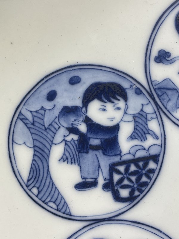 解放后 青花人物盘 - 图6