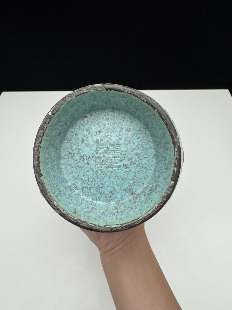 清雍正 炉钧釉辅首尊 - 图16