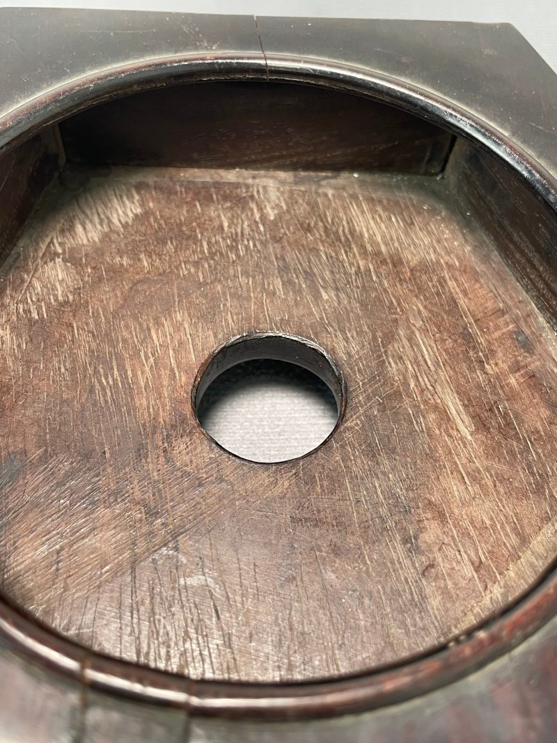 清 红木镶瘿木底座 - 图20