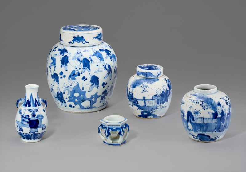 中國 清 青花瓷器五件  CHINA, QING DYNASTY (1644-1911) - 图1