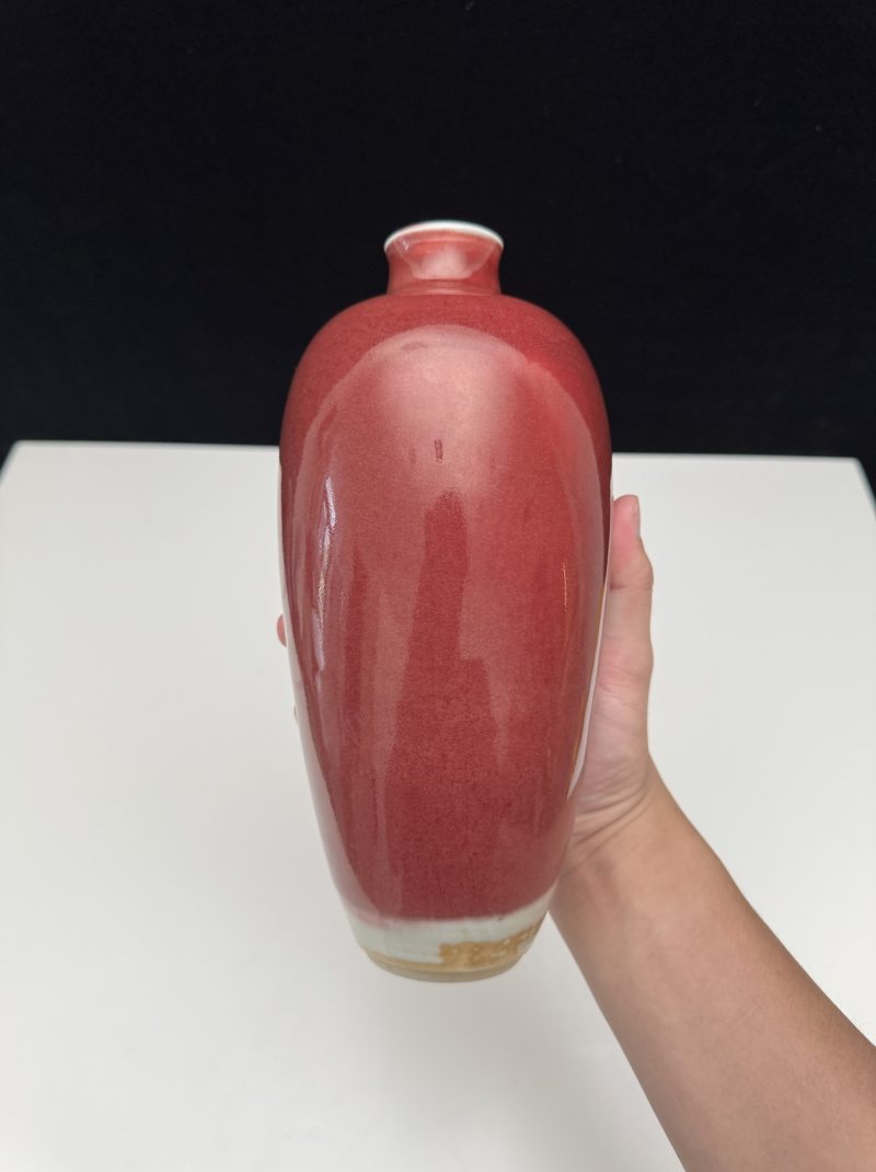 清康熙 郎窑红釉梅瓶 - 图4