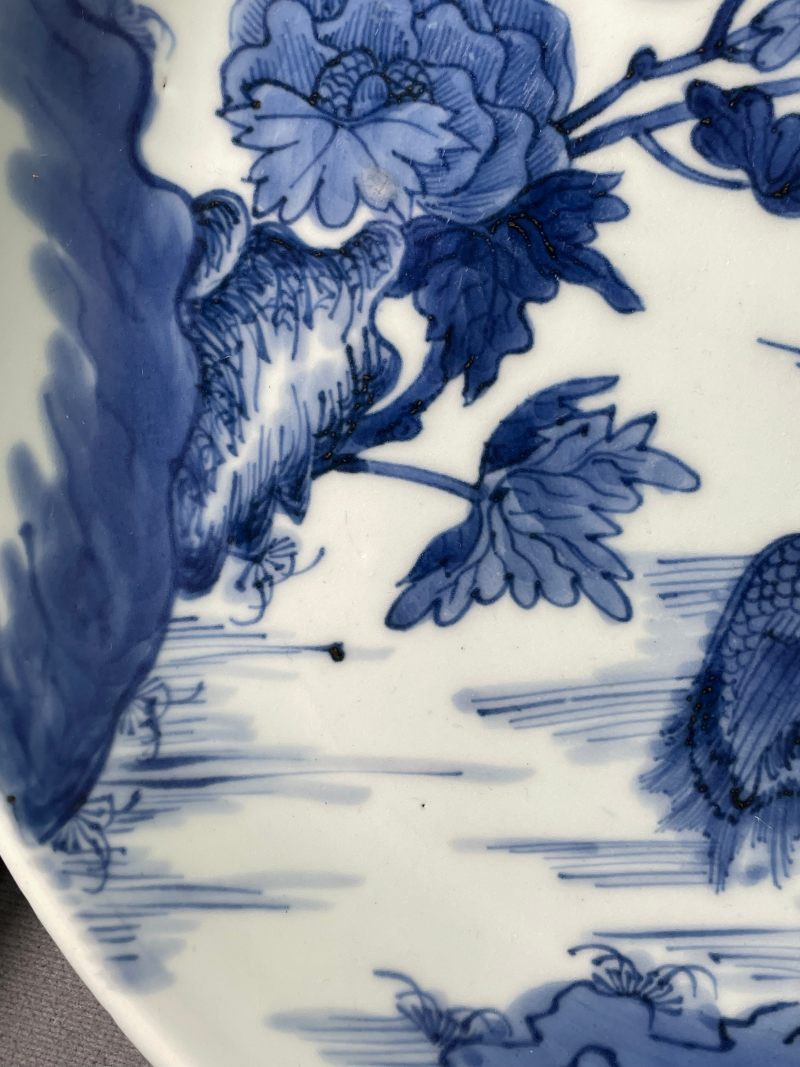 清乾隆 青花花富贵长春图盘 - 图10