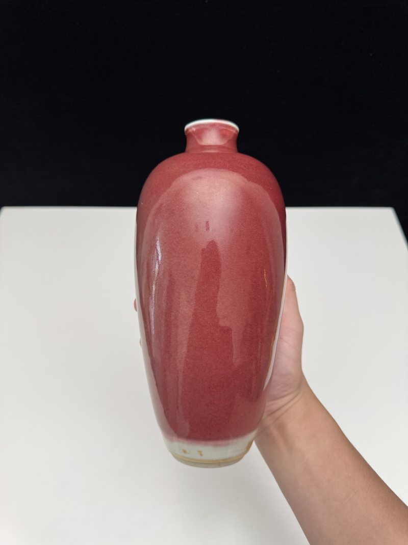 清康熙 郎窑红釉梅瓶 - 图5