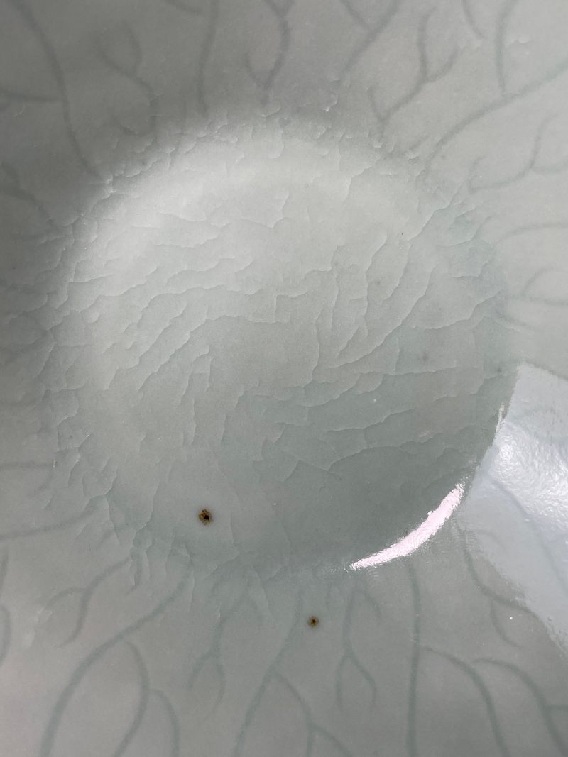 清晚期 粉青釉荷叶纹斗笠碗 - 图6