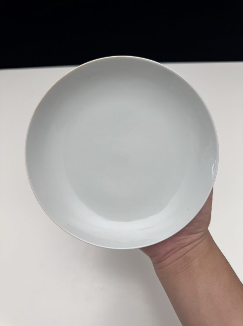 清雍正 墨地粉彩缠枝花卉盘 - 图4