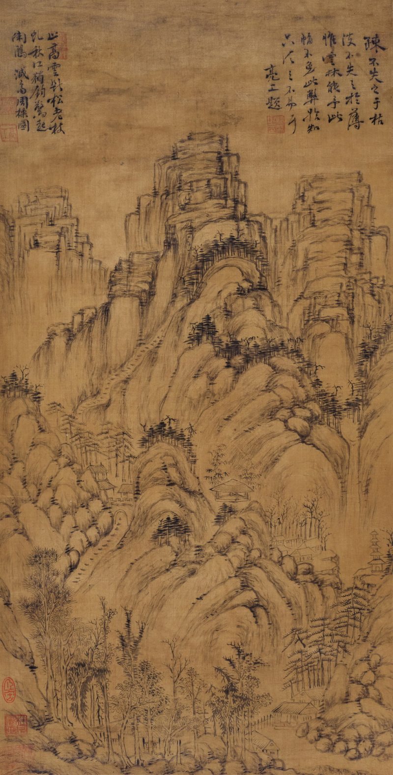 仿云林山水