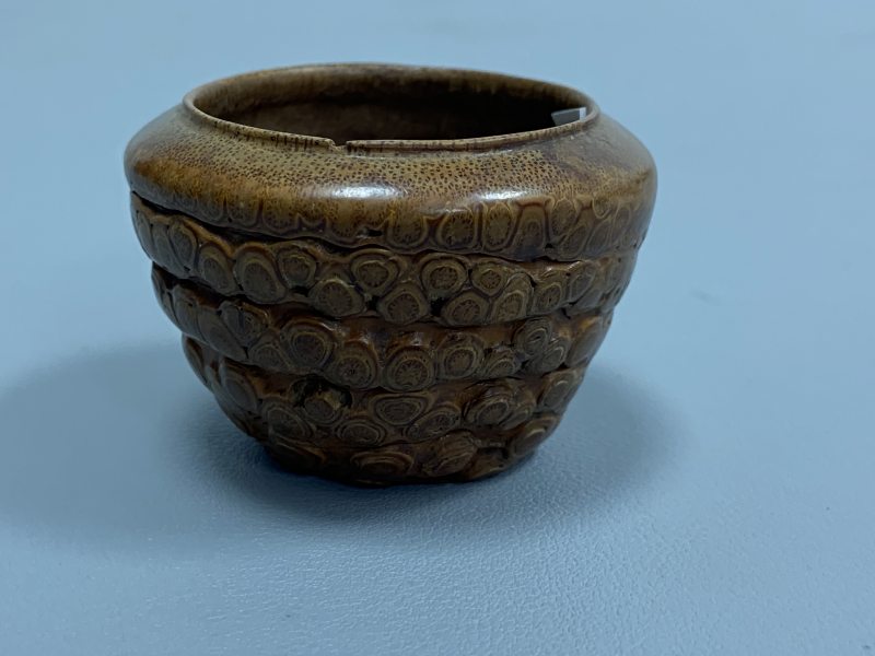 清 “梧轩”款竹根雕杯 - 图7