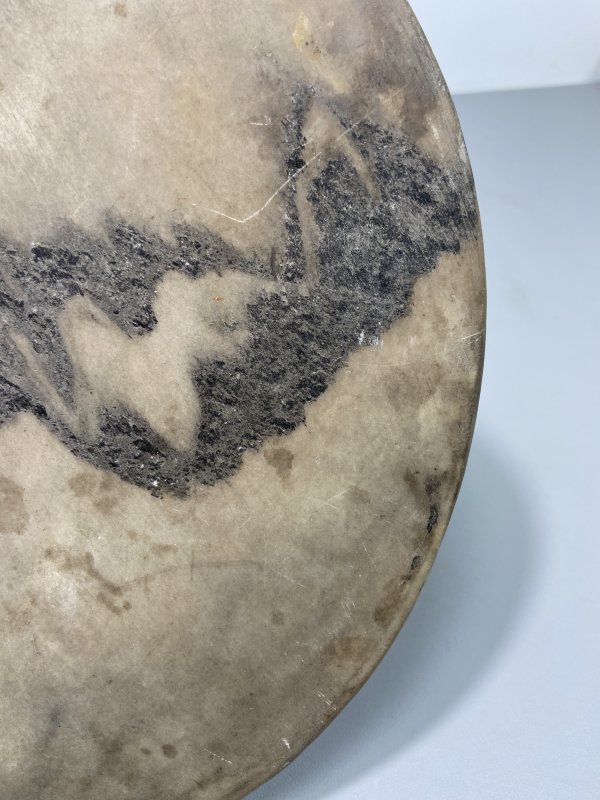 清 山水圆型云石 - 图13