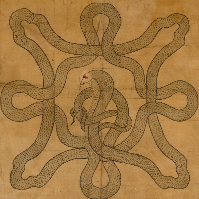 A KUNDALINI DIAGRAM  INDIA, 19TH CENTURY