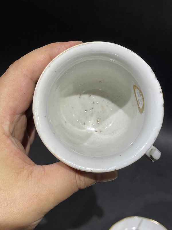 清晚期 粉彩人物杯碟一套 - 图12