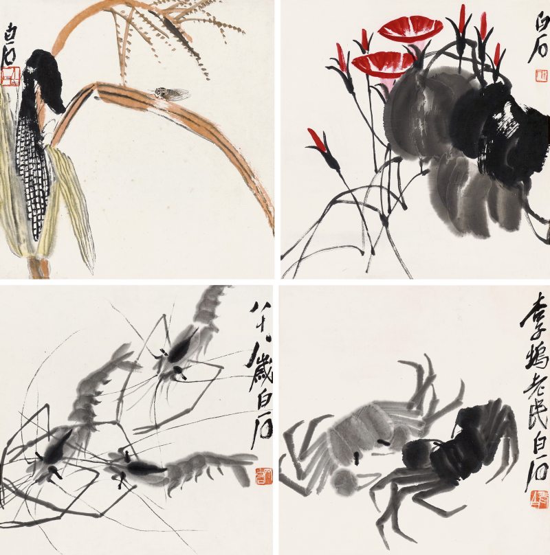 花鸟水族（四帧）
